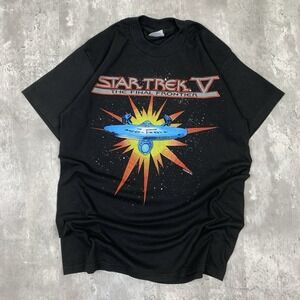 Vintage Star Trek V T-Shirt Men's M The Final Frontier Keep On Trekking 1989